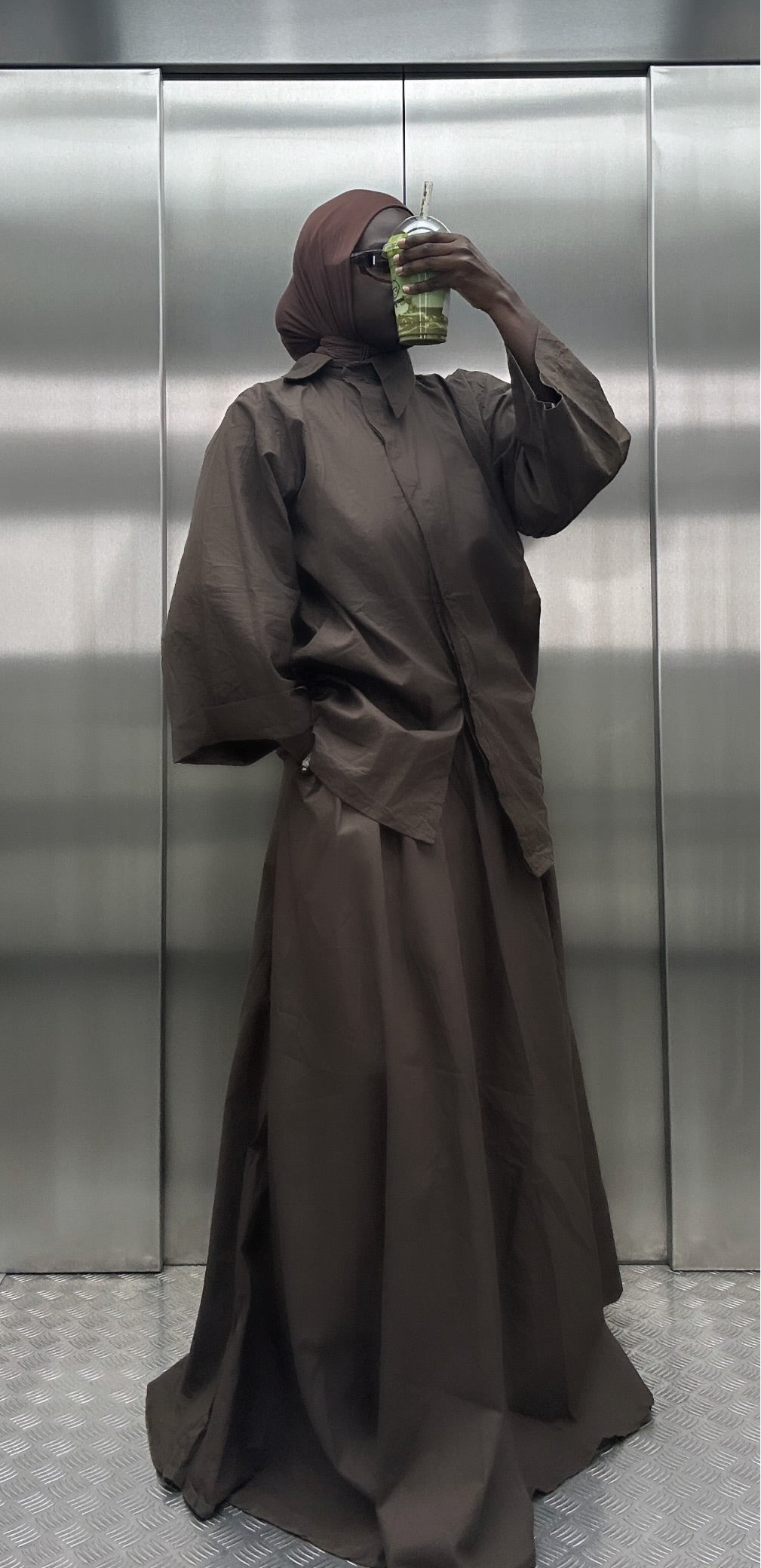 Ensemble chemise asymétrique/jupe