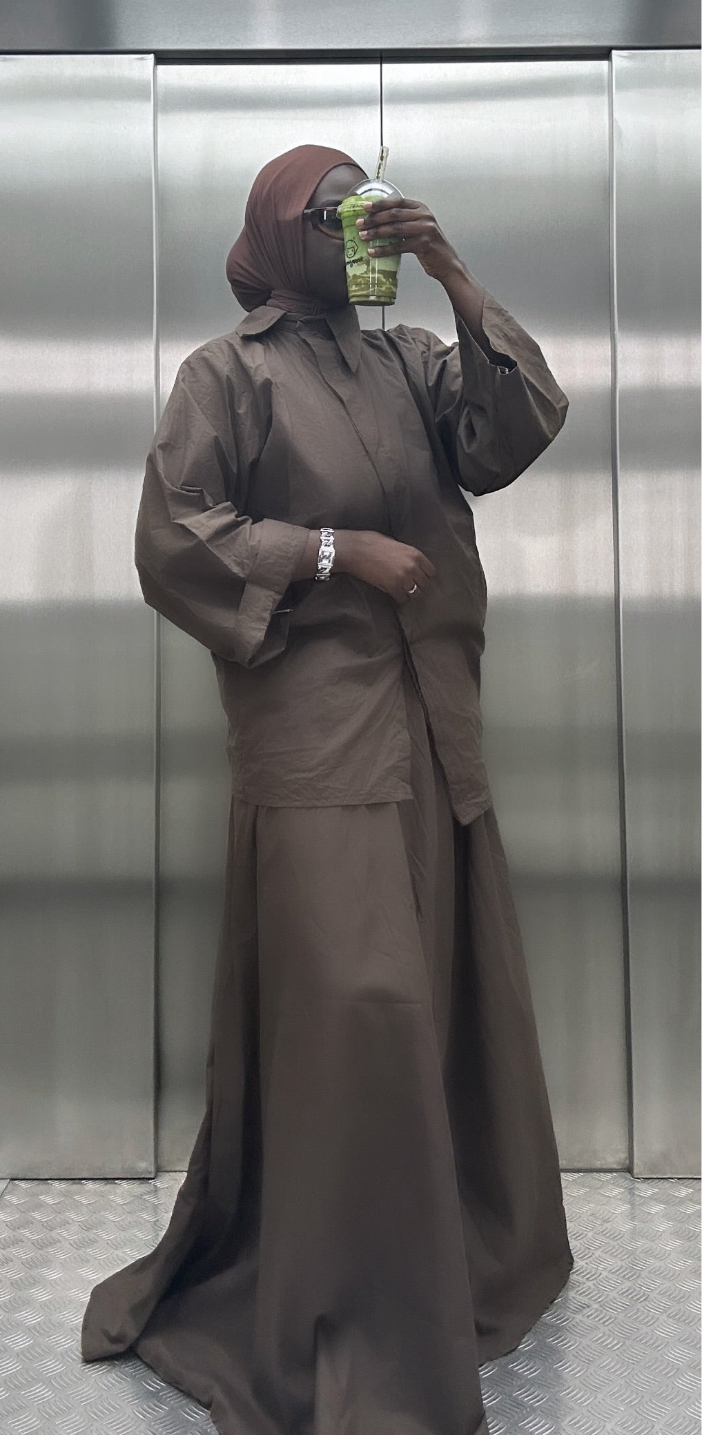 Ensemble chemise asymétrique/jupe